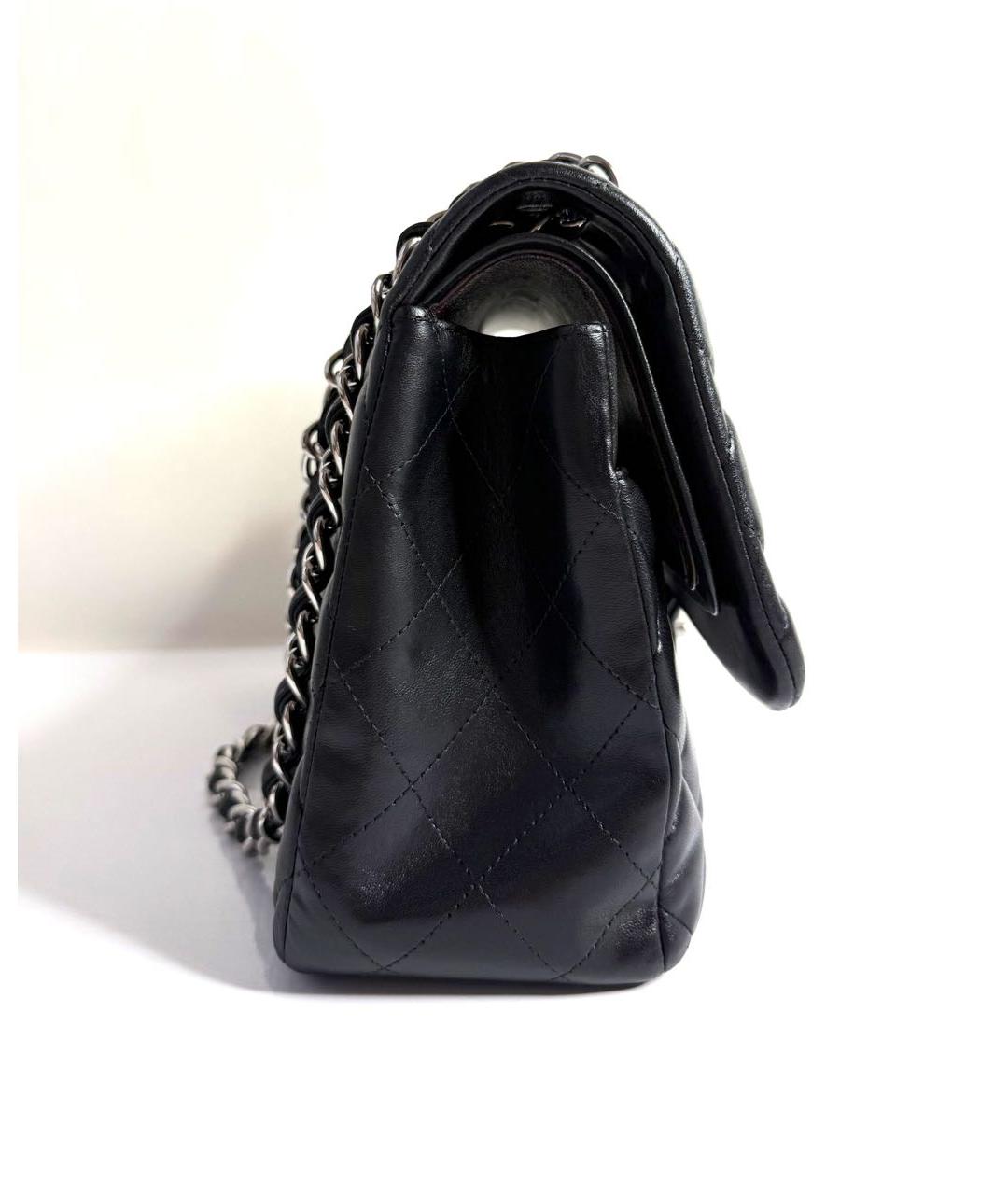 CHANEL Черная кожаная сумка через плечо, фото 8