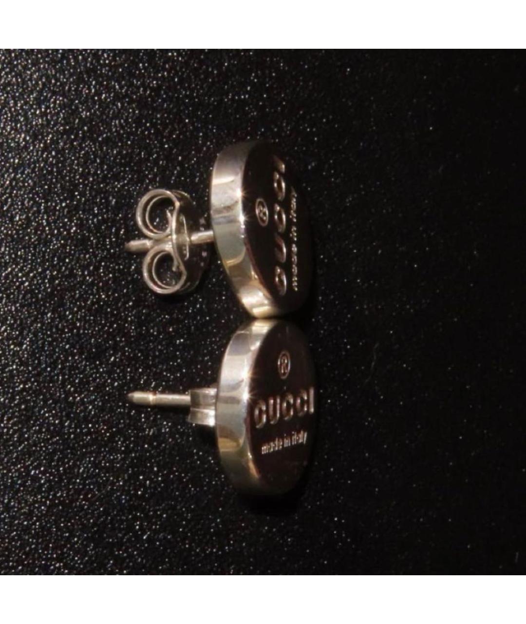 GUCCI Серые серебряные серьги, фото 6