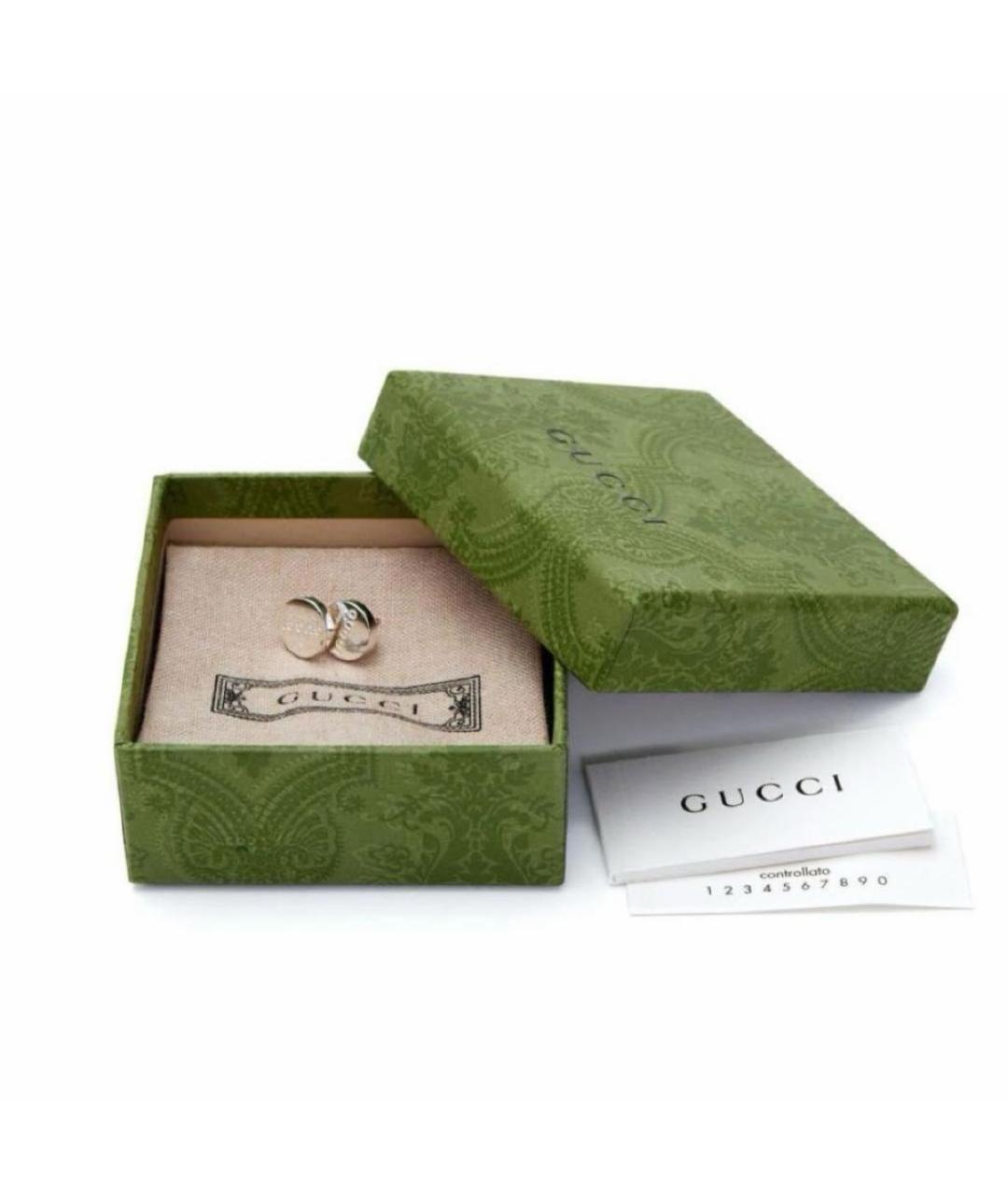 GUCCI Серые серебряные серьги, фото 4