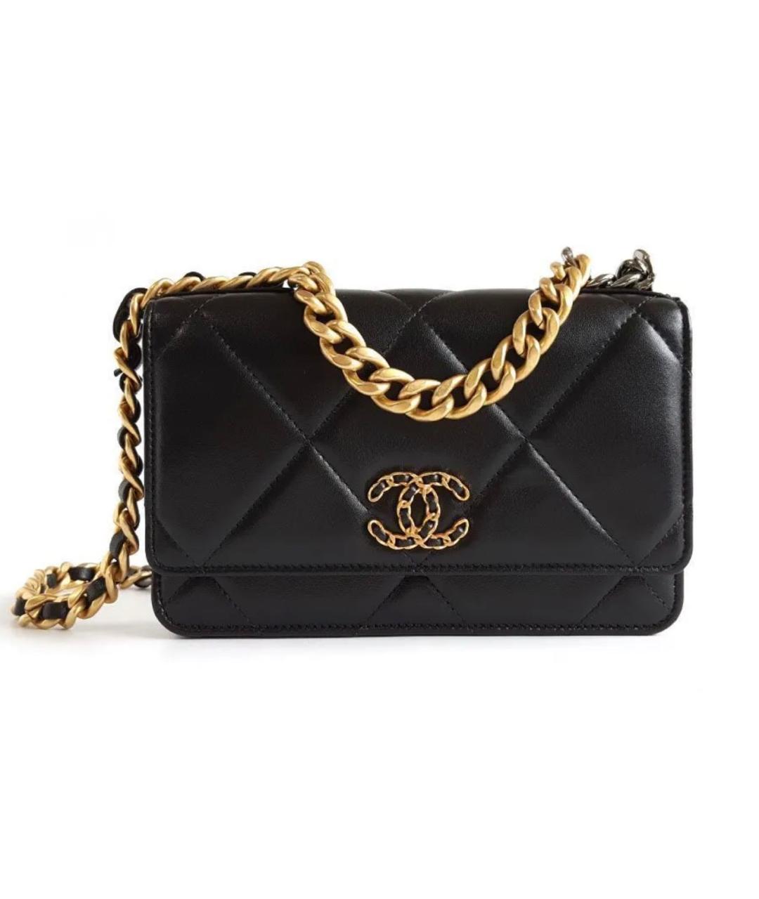 CHANEL Черная кожаная сумка через плечо, фото 8