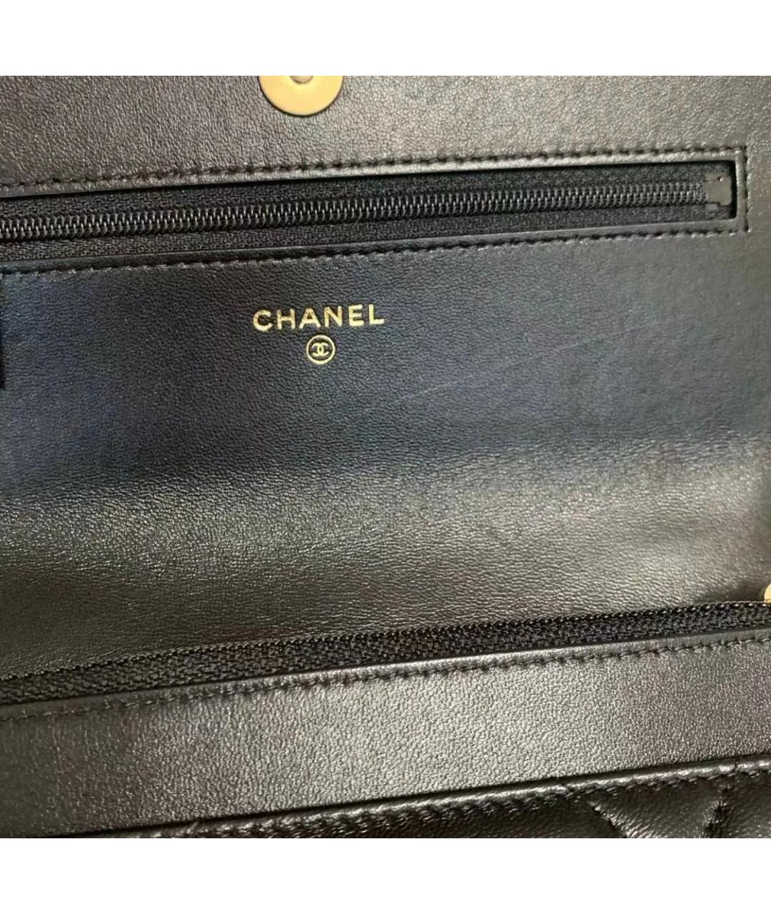 CHANEL Черная кожаная сумка через плечо, фото 6