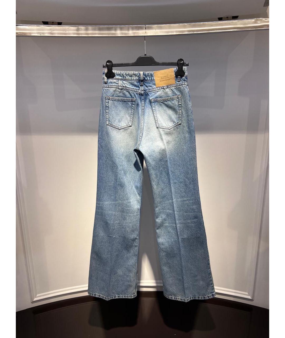 Ami Paris Голубые хлопковые джинсы клеш, фото 2