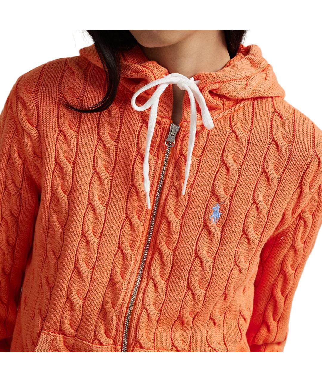 POLO RALPH LAUREN Оранжевый хлопковый джемпер / свитер, фото 5
