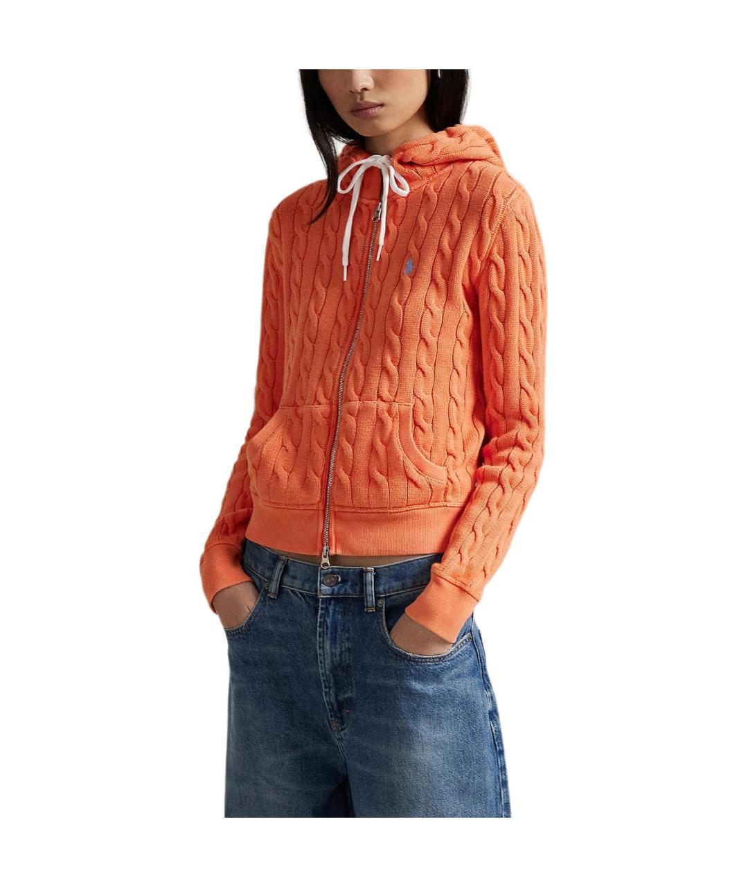 POLO RALPH LAUREN Оранжевый хлопковый джемпер / свитер, фото 4