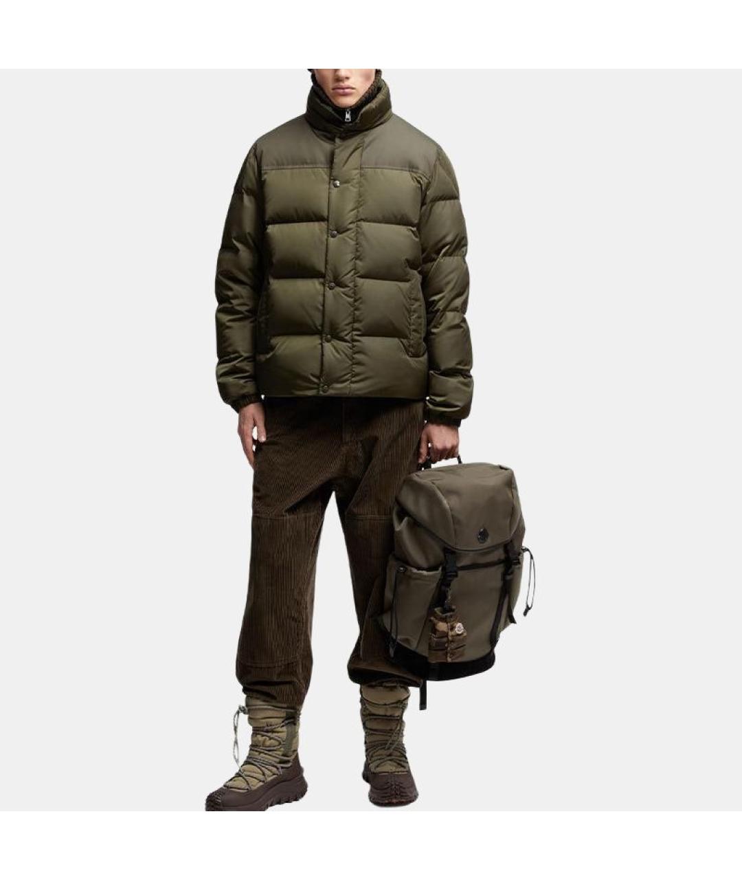 MONCLER Зеленая полиамидовая куртка, фото 2