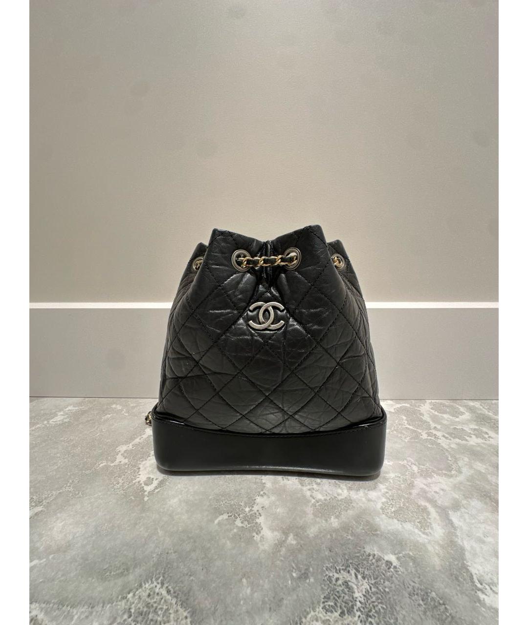 CHANEL Черный кожаный рюкзак, фото 4