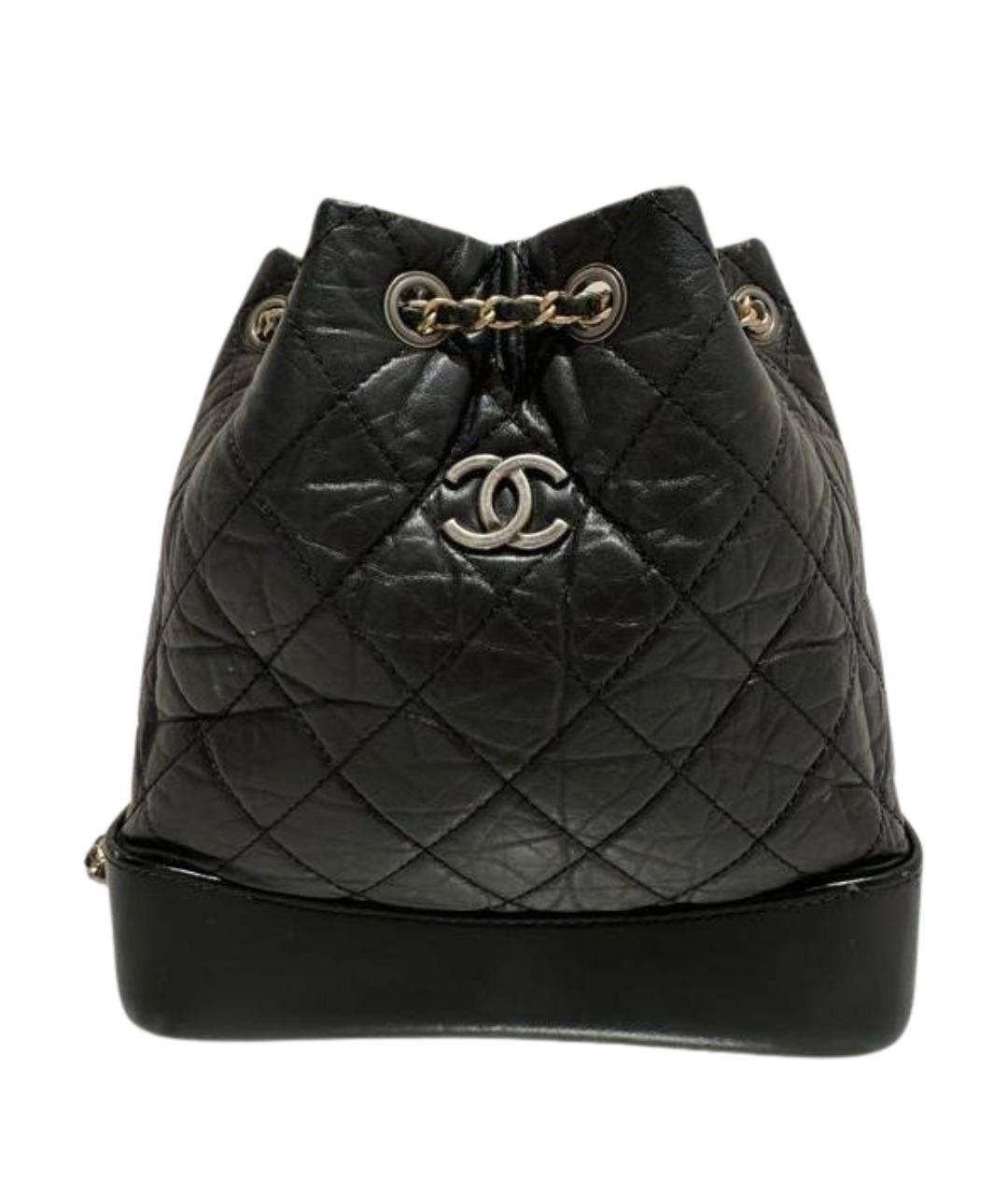 CHANEL Черный кожаный рюкзак, фото 1