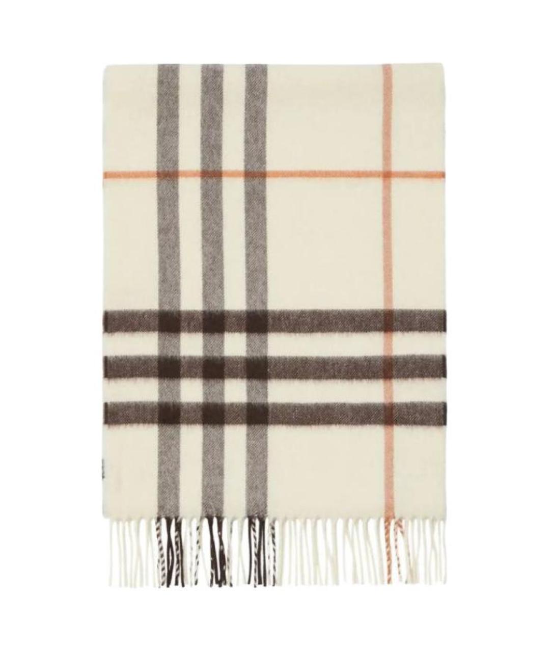 BURBERRY Бежевый кашемировый шарф, фото 2