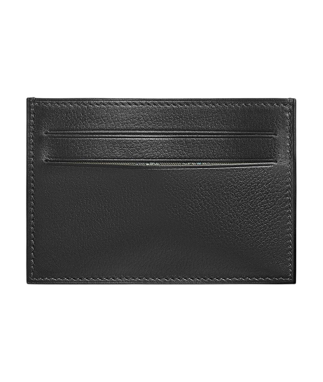 HERMES Черный кожаный кардхолдер, фото 2