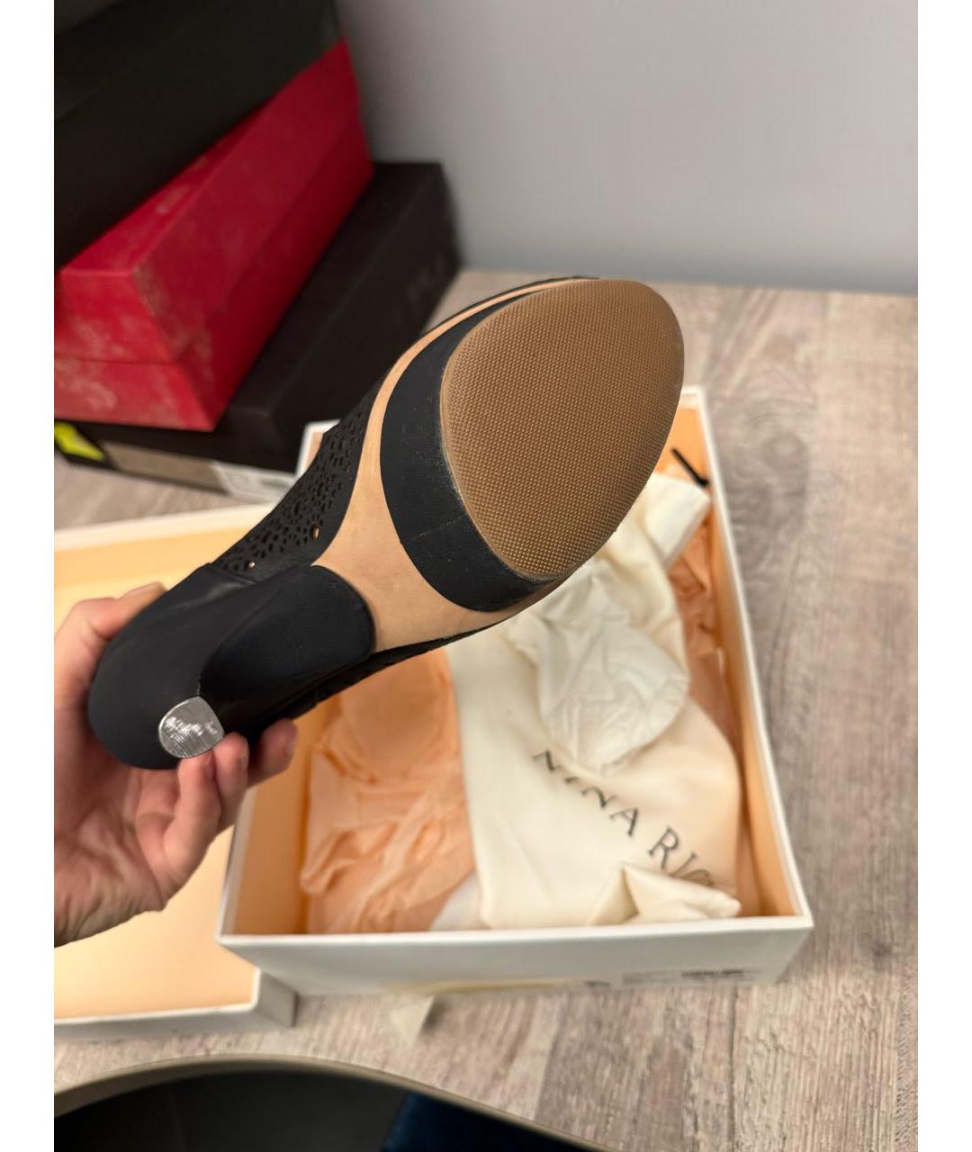 NINA RICCI Черные кожаные туфли, фото 5