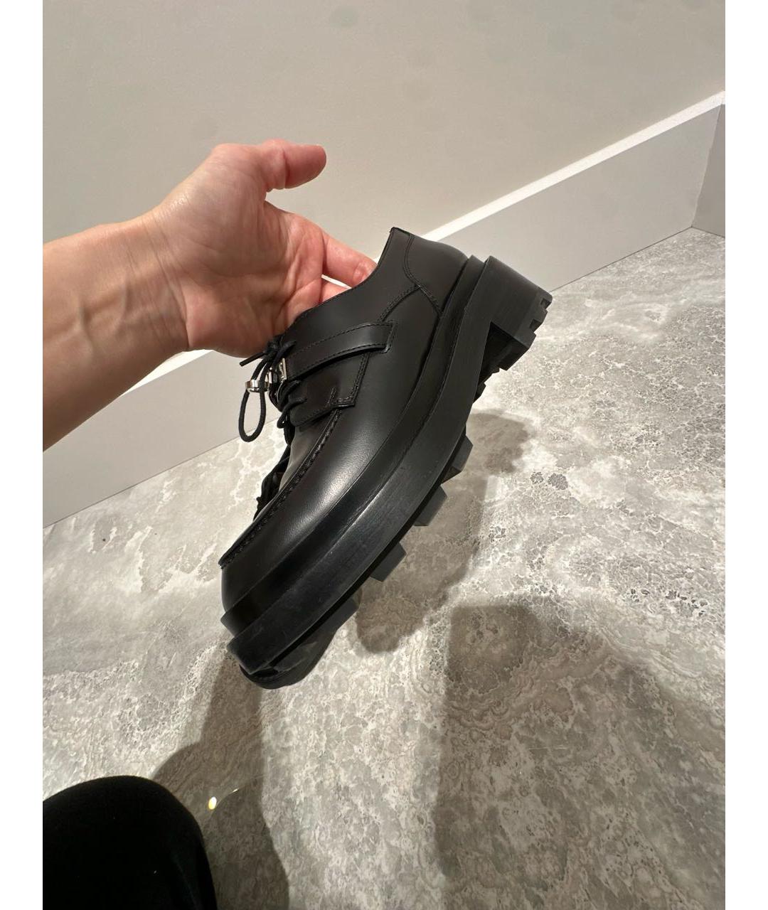 HERMES Черные кожаные лоферы, фото 5