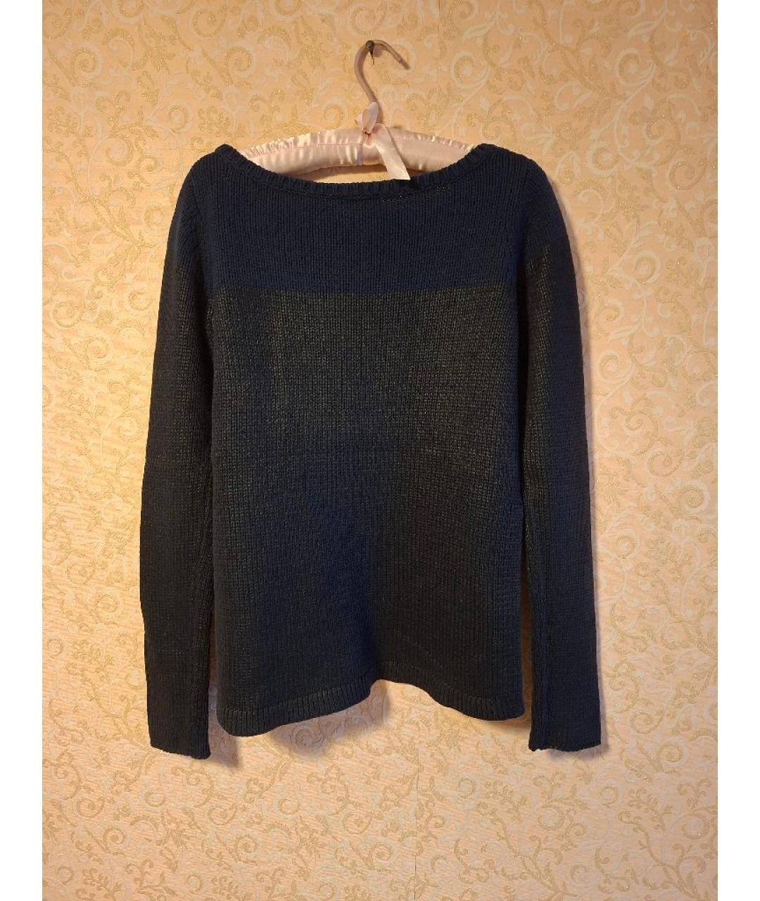 CALVIN KLEIN Темно-синий хлопковый джемпер / свитер, фото 2