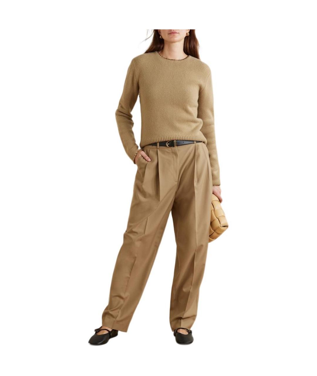 TOTEME Коричневый шерстяной джемпер / свитер, фото 2