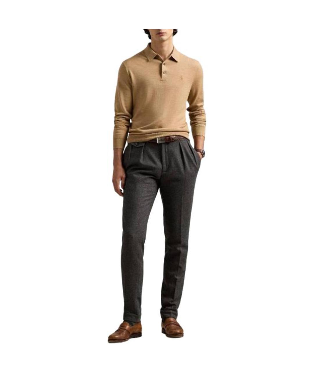 POLO RALPH LAUREN Коричневый джемпер / свитер, фото 4