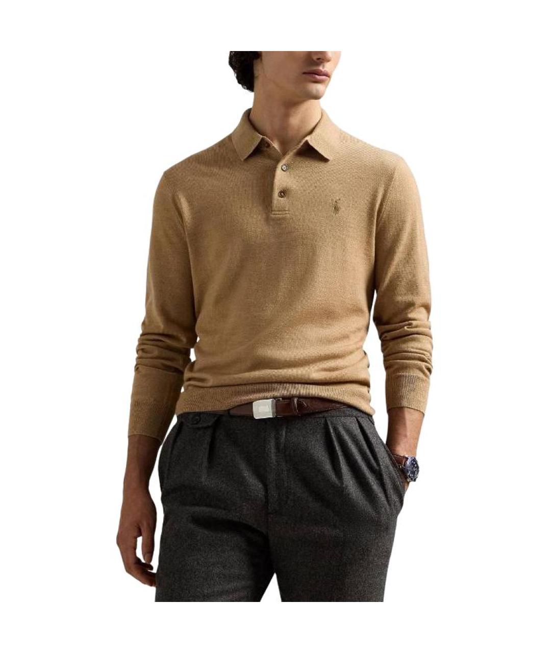 POLO RALPH LAUREN Коричневый джемпер / свитер, фото 2