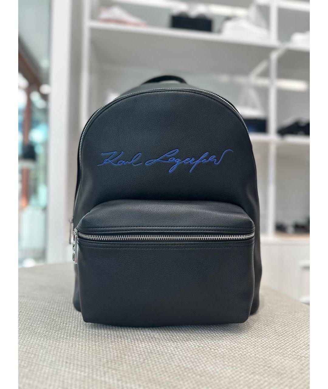 KARL LAGERFELD Черный рюкзак из искусственной кожи, фото 5