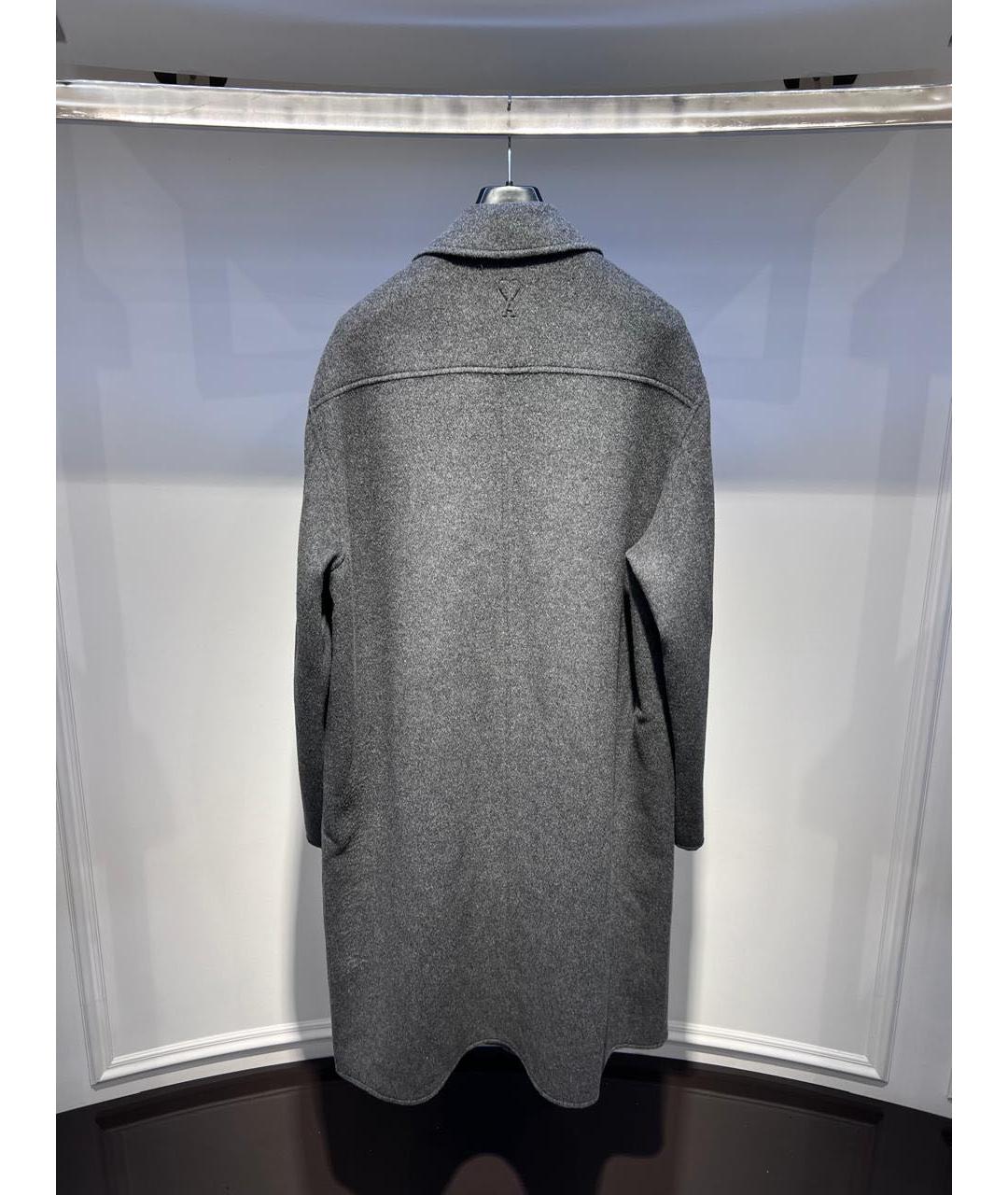 Ami Paris Серое пальто, фото 2
