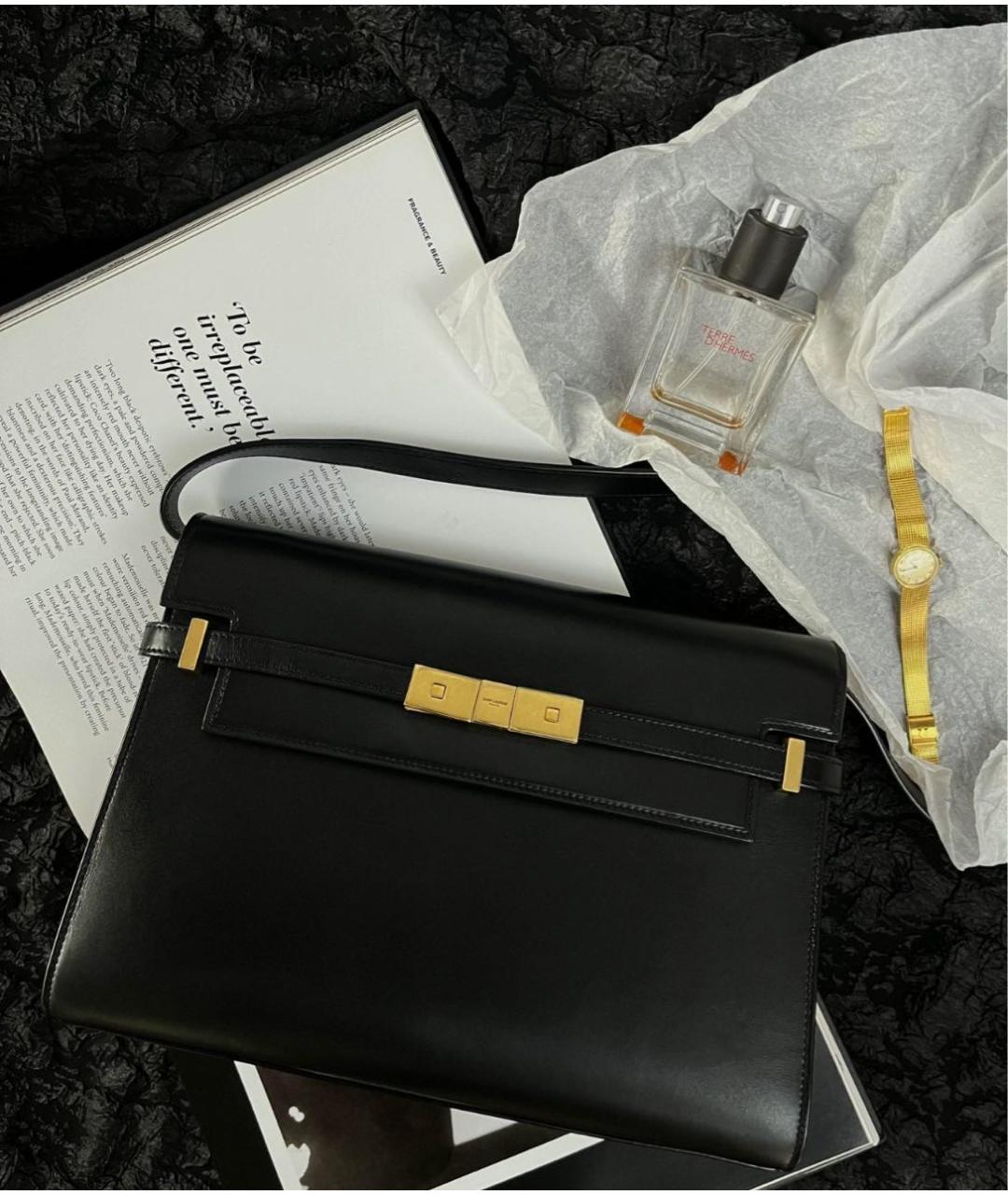 SAINT LAURENT Черная кожаная сумка через плечо, фото 4