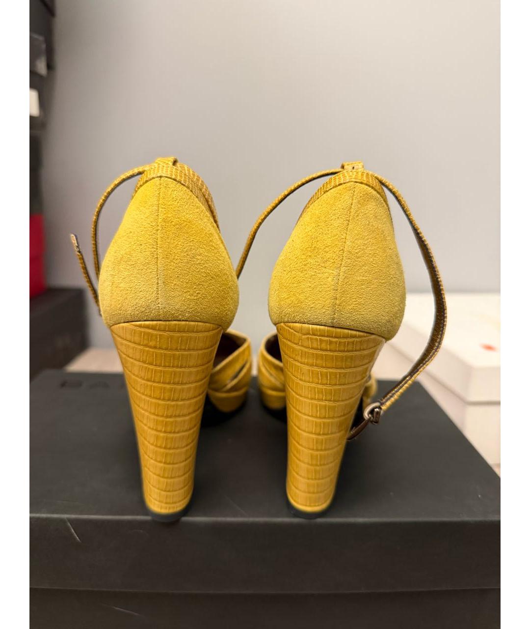 BARBARA BUI Горчичные кожаные туфли, фото 4