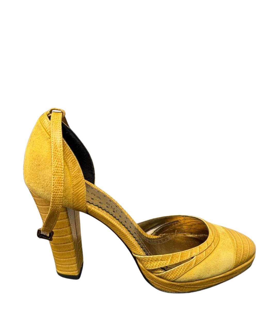 BARBARA BUI Горчичные кожаные туфли, фото 1