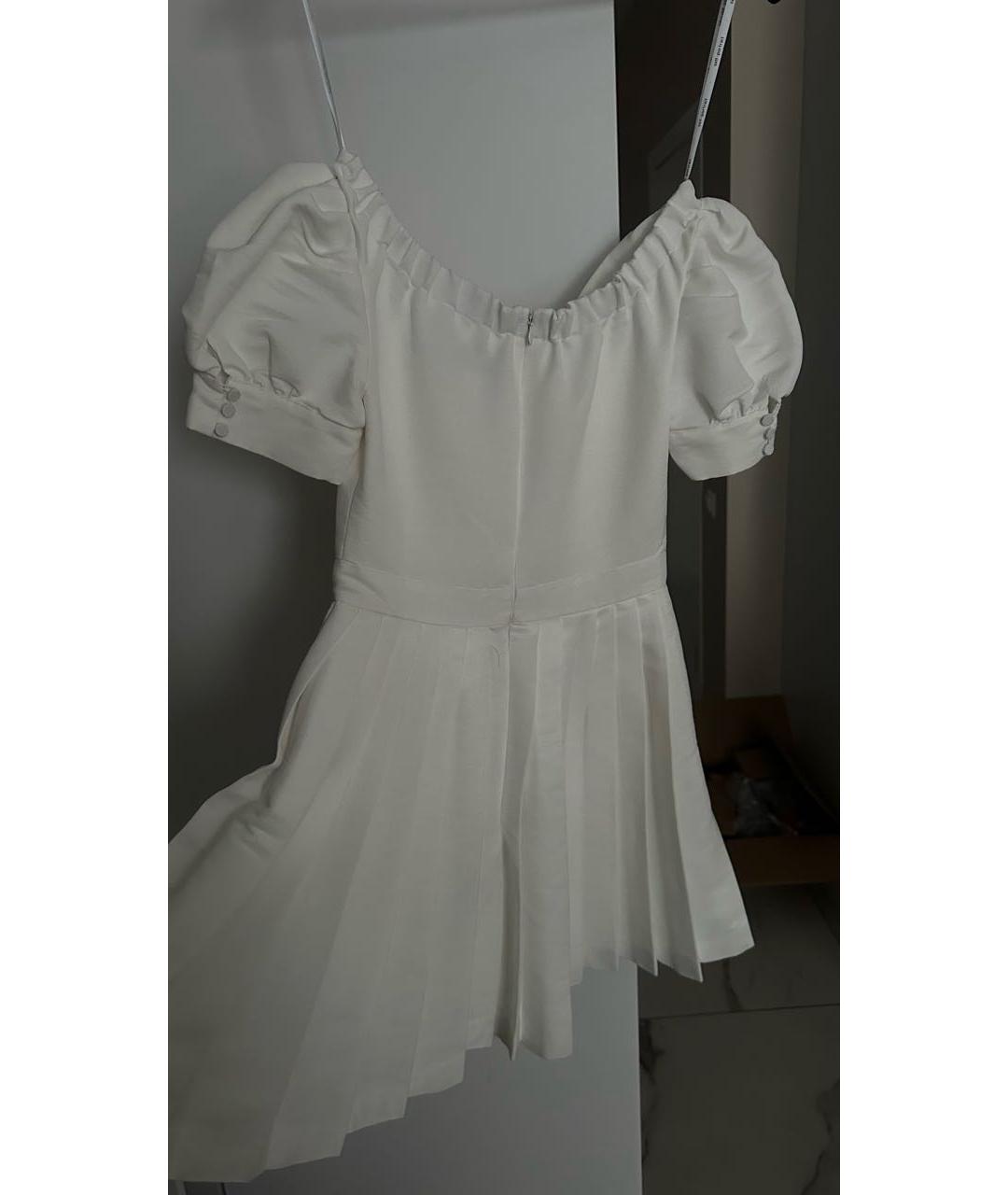 SELF-PORTRAIT Белое полиэстеровое повседневное платье, фото 2