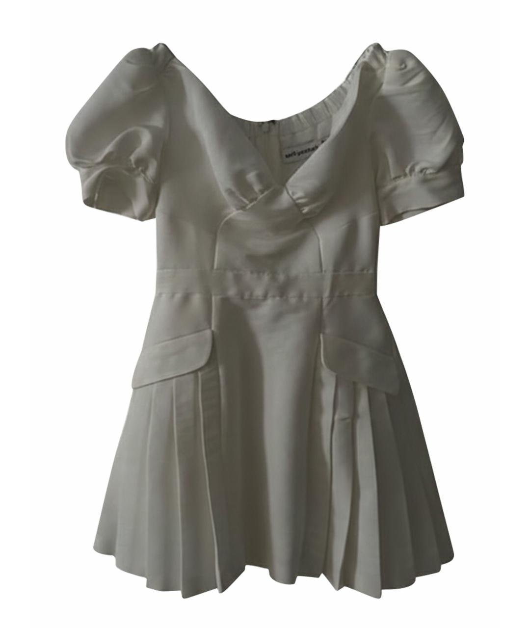 SELF-PORTRAIT Белое полиэстеровое повседневное платье, фото 1