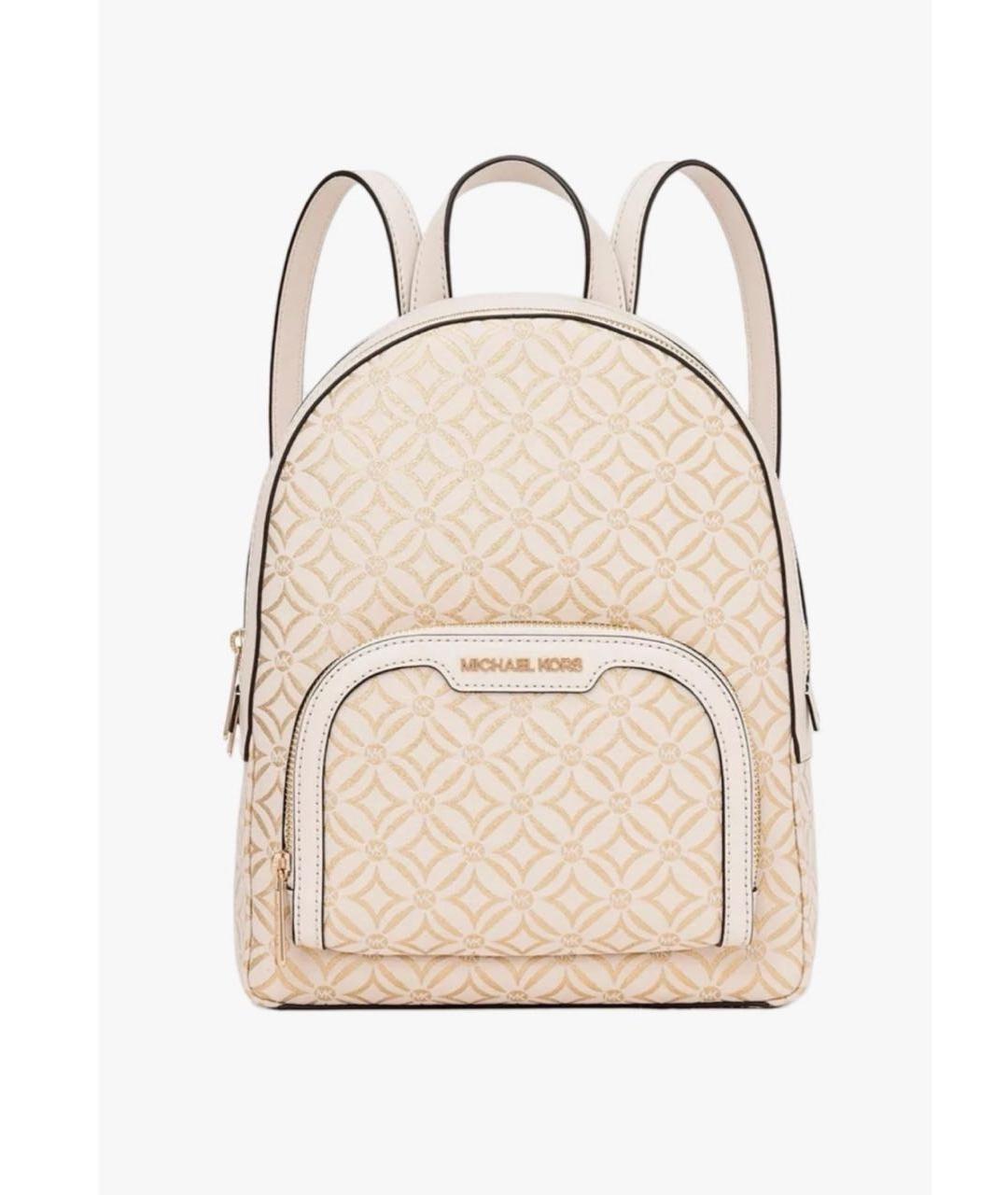 MICHAEL KORS Бежевый кожаный рюкзак, фото 5