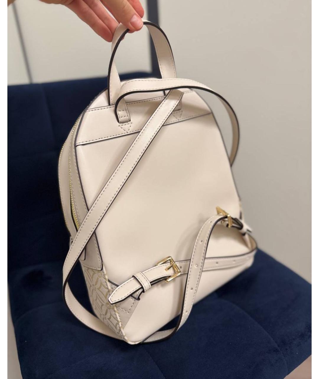 MICHAEL KORS Бежевый кожаный рюкзак, фото 4