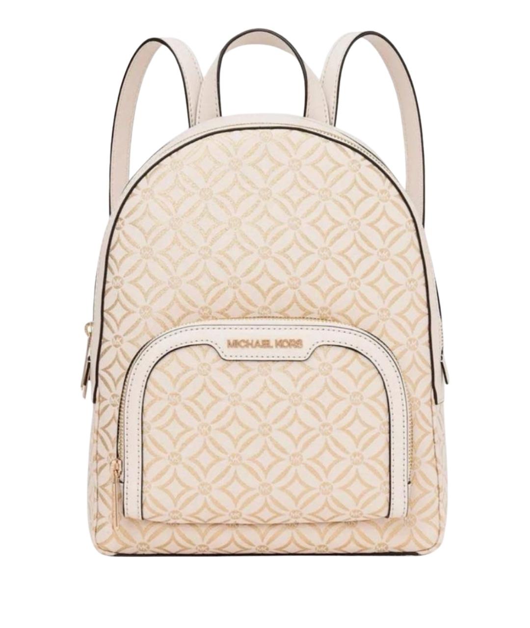 MICHAEL KORS Бежевый кожаный рюкзак, фото 1