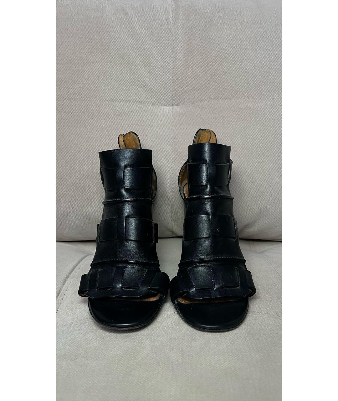 GIVENCHY Черные кожаные босоножки, фото 2