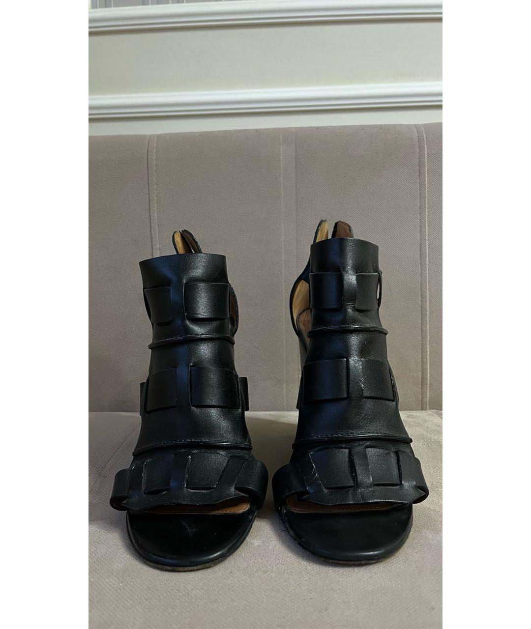 GIVENCHY Черные кожаные босоножки, фото 2