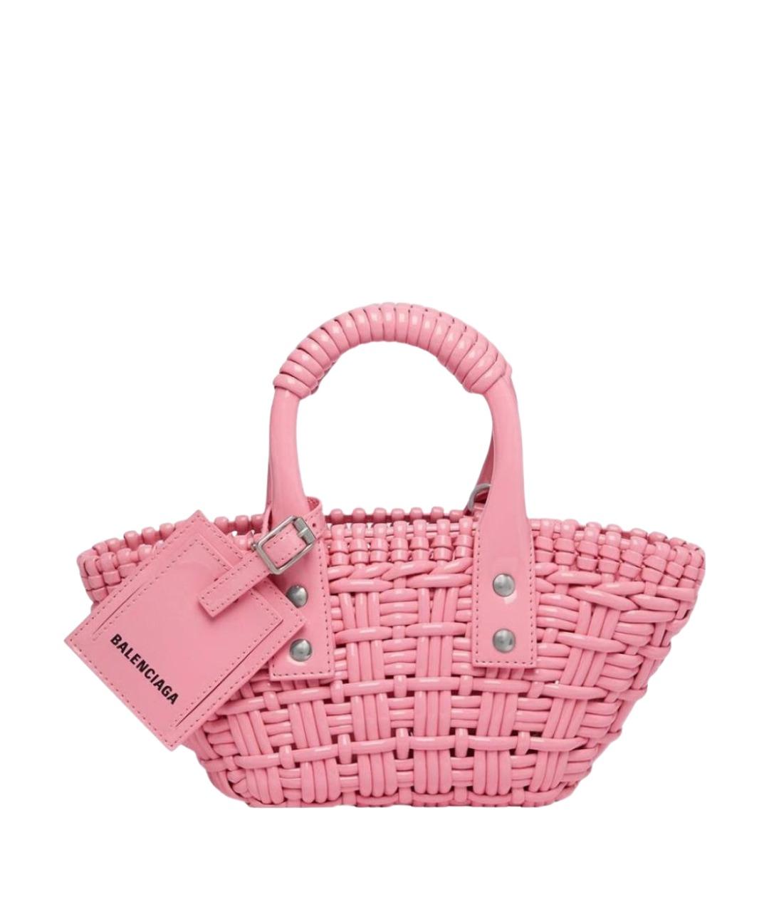 BALENCIAGA Розовая кожаная сумка с короткими ручками, фото 1