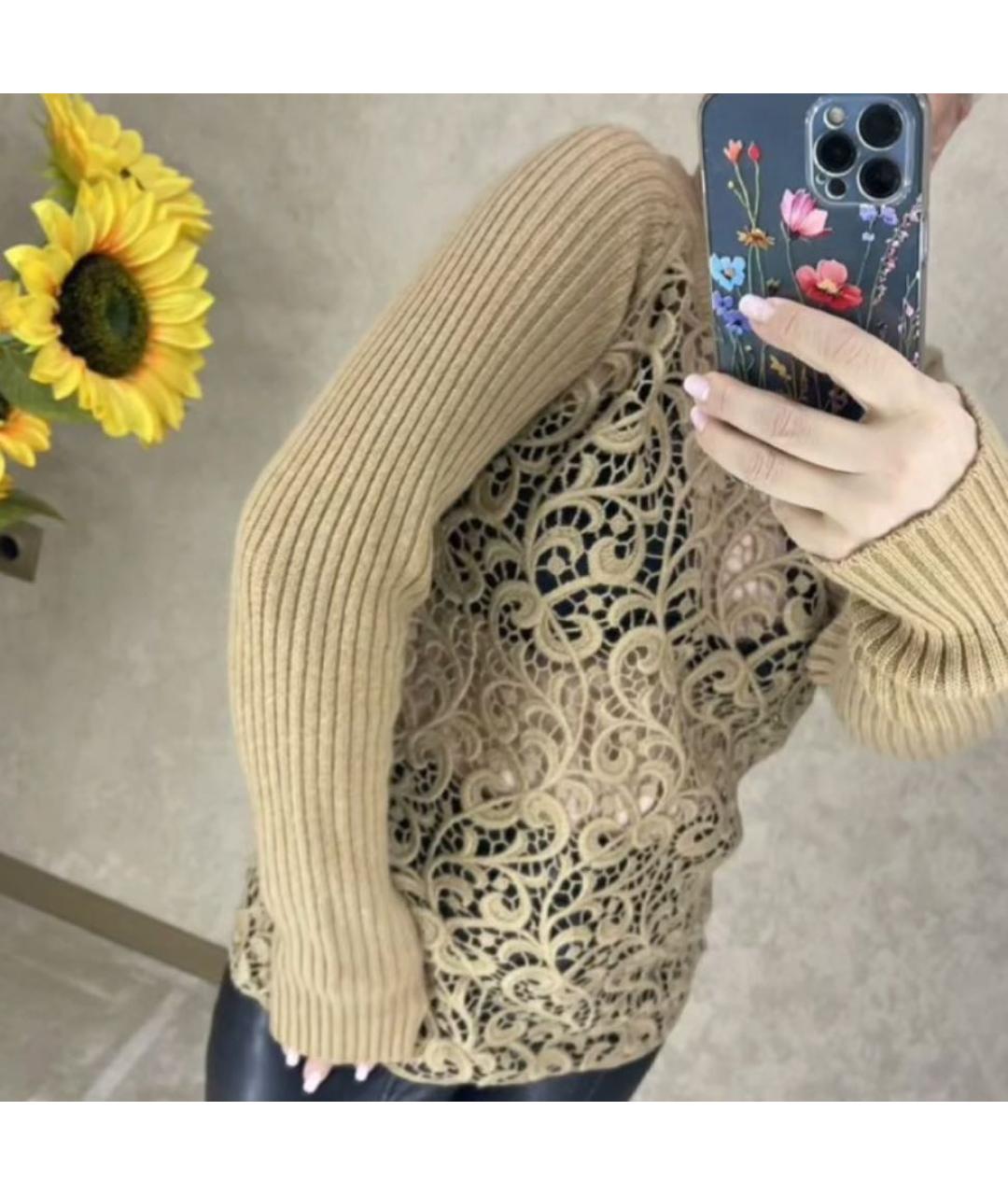 DOLCE&GABBANA Бежевый джемпер / свитер, фото 7