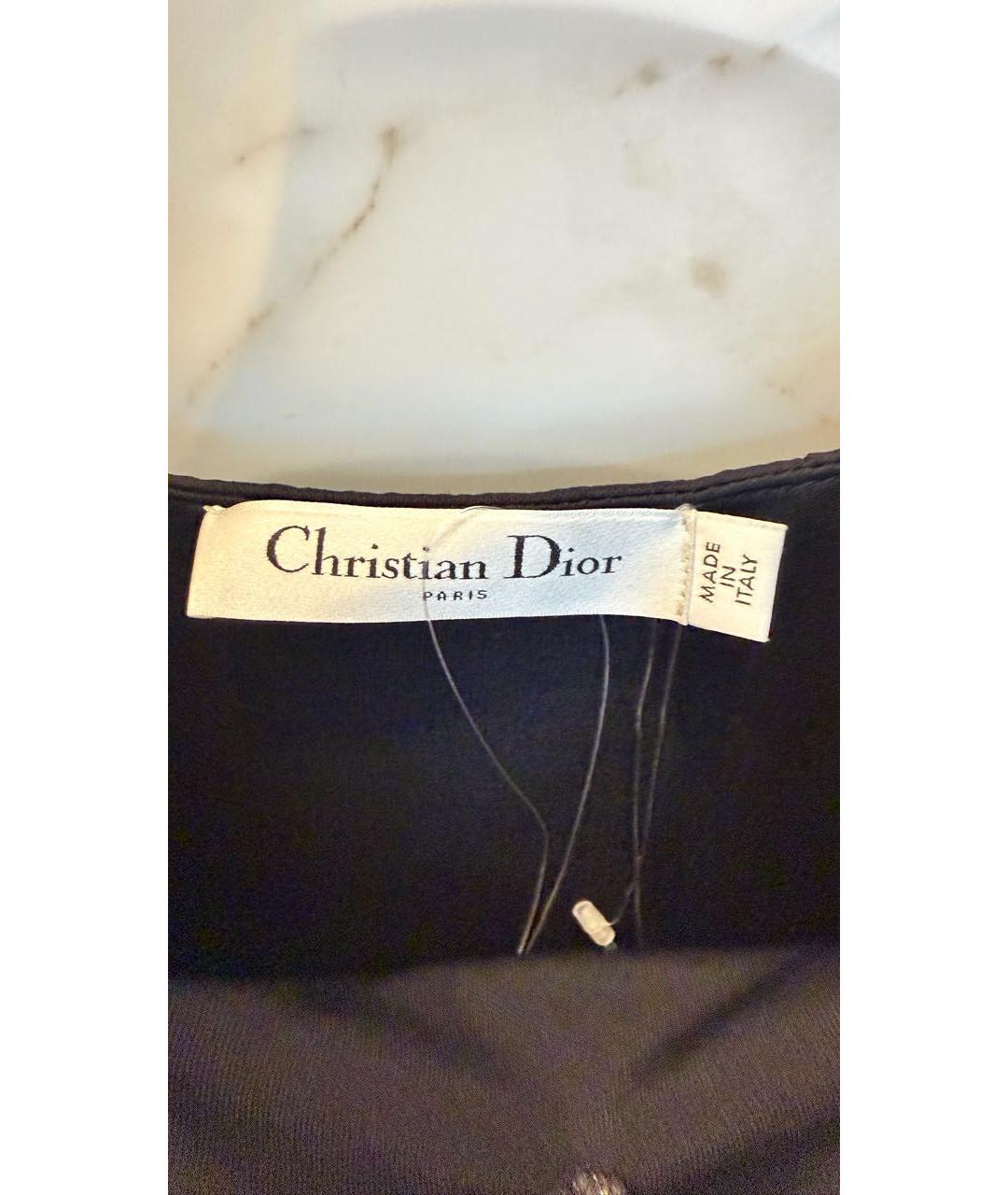 CHRISTIAN DIOR Черное вискозное коктейльное платье, фото 2