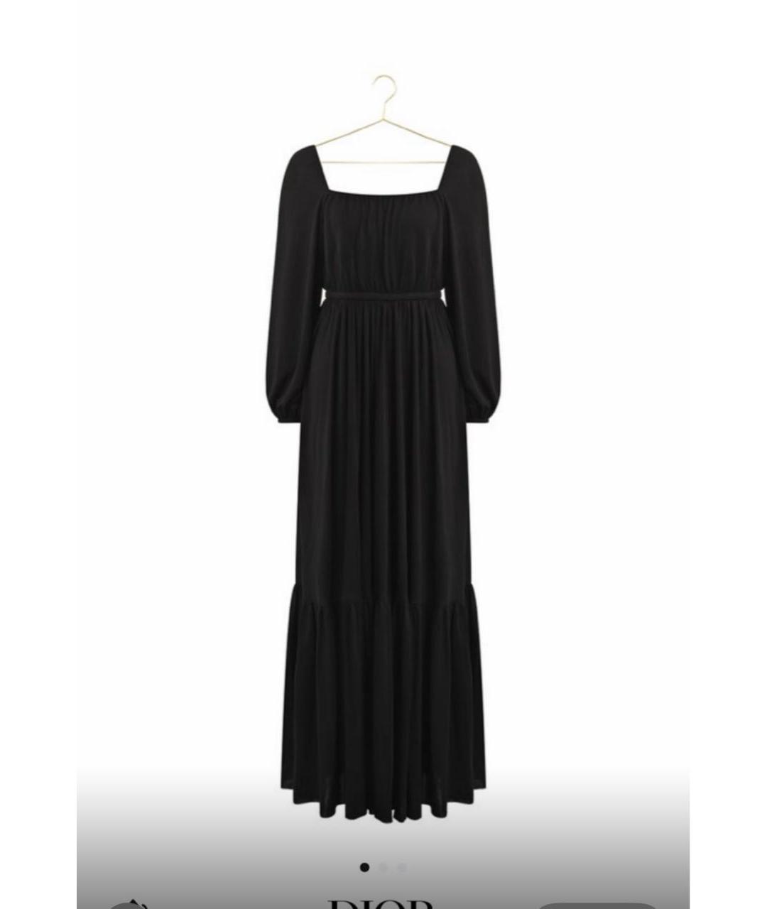 CHRISTIAN DIOR Черное вискозное коктейльное платье, фото 6