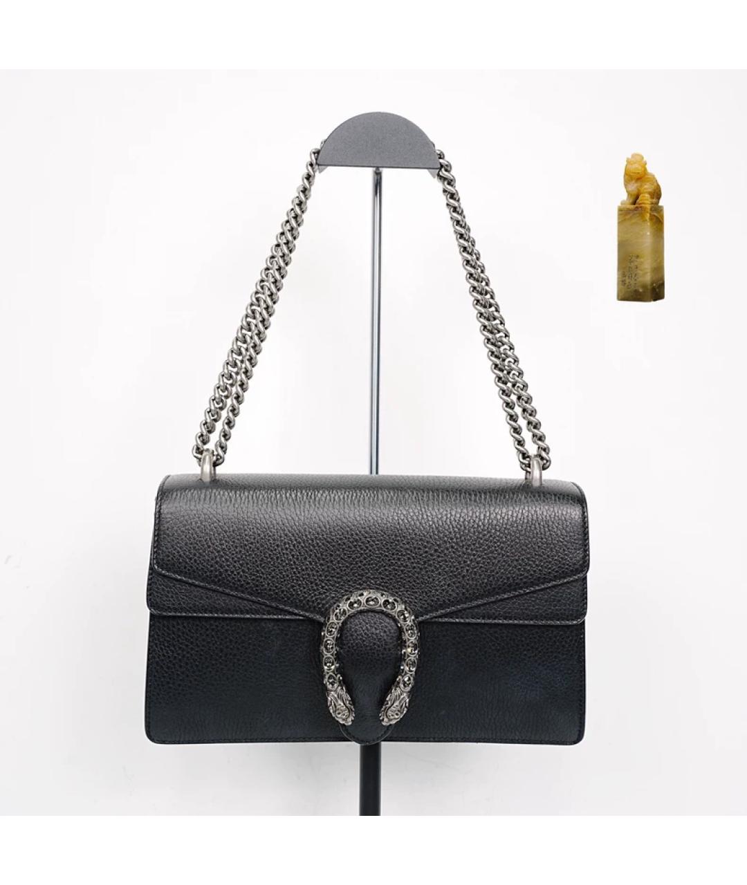 GUCCI Черная кожаная сумка через плечо, фото 9