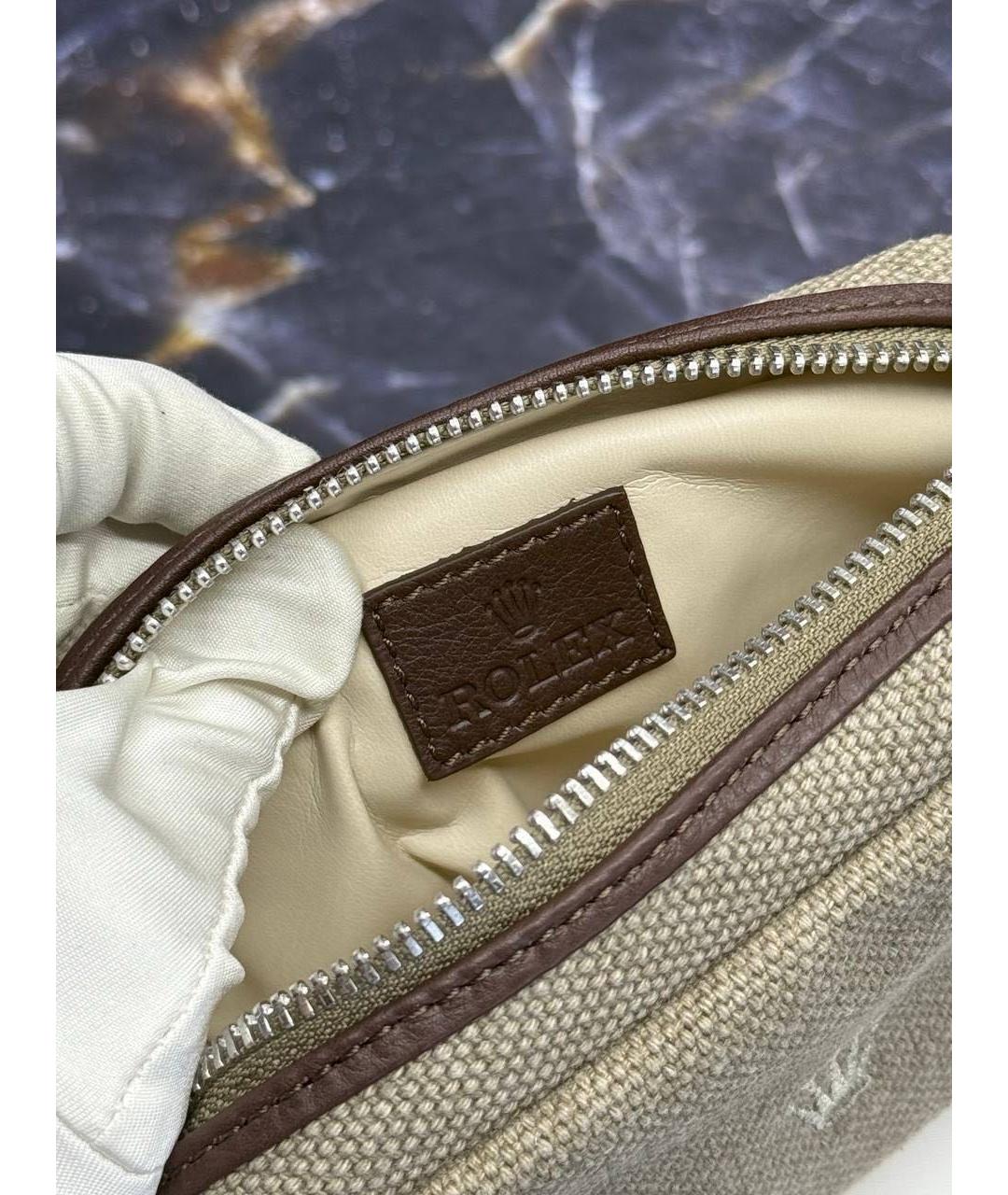 ROLEX Бежевая косметичка, фото 6