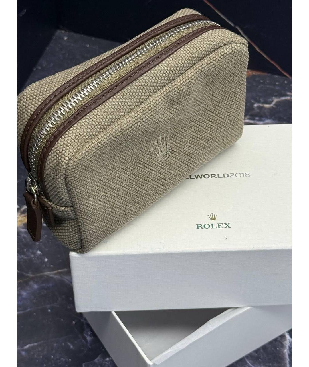 ROLEX Бежевая косметичка, фото 2