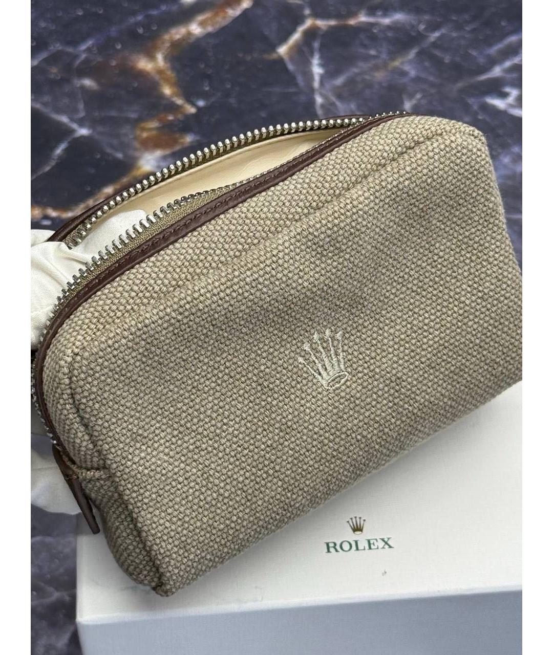 ROLEX Бежевая косметичка, фото 9