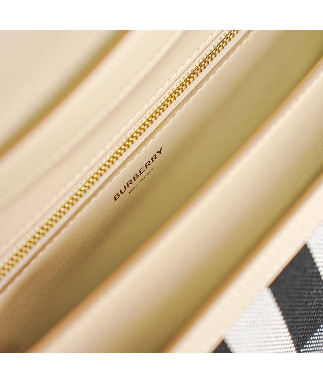 BURBERRY Бежевая кожаная сумка с короткими ручками, фото 4