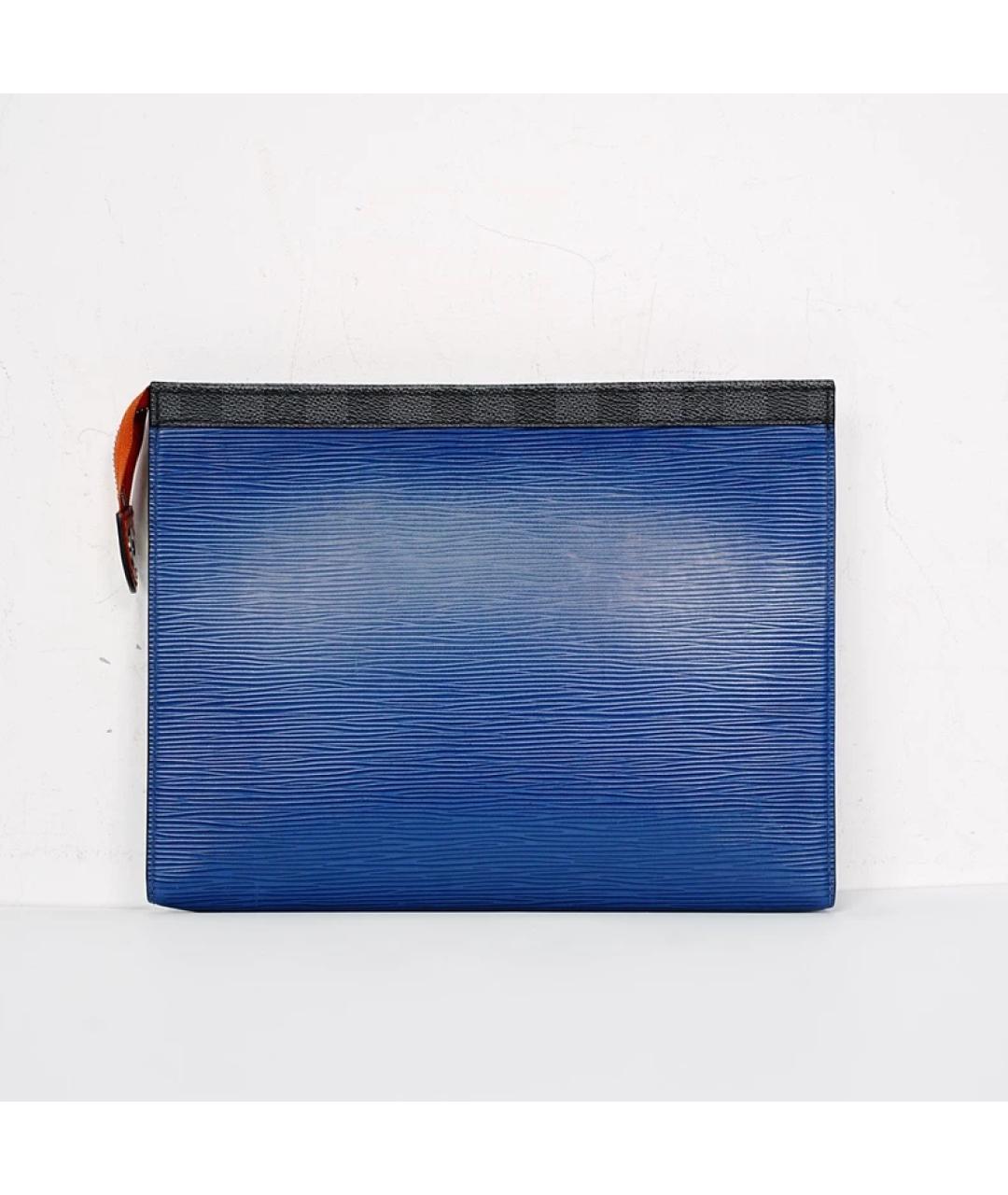 LOUIS VUITTON Синяя кожаная папка для документов, фото 7