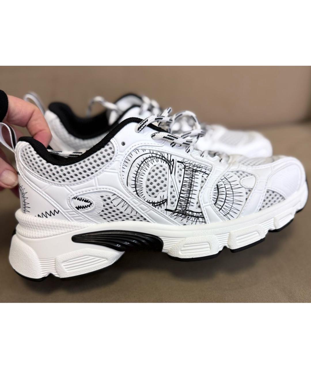 CHRISTIAN DIOR Белые кожаные кроссовки, фото 7