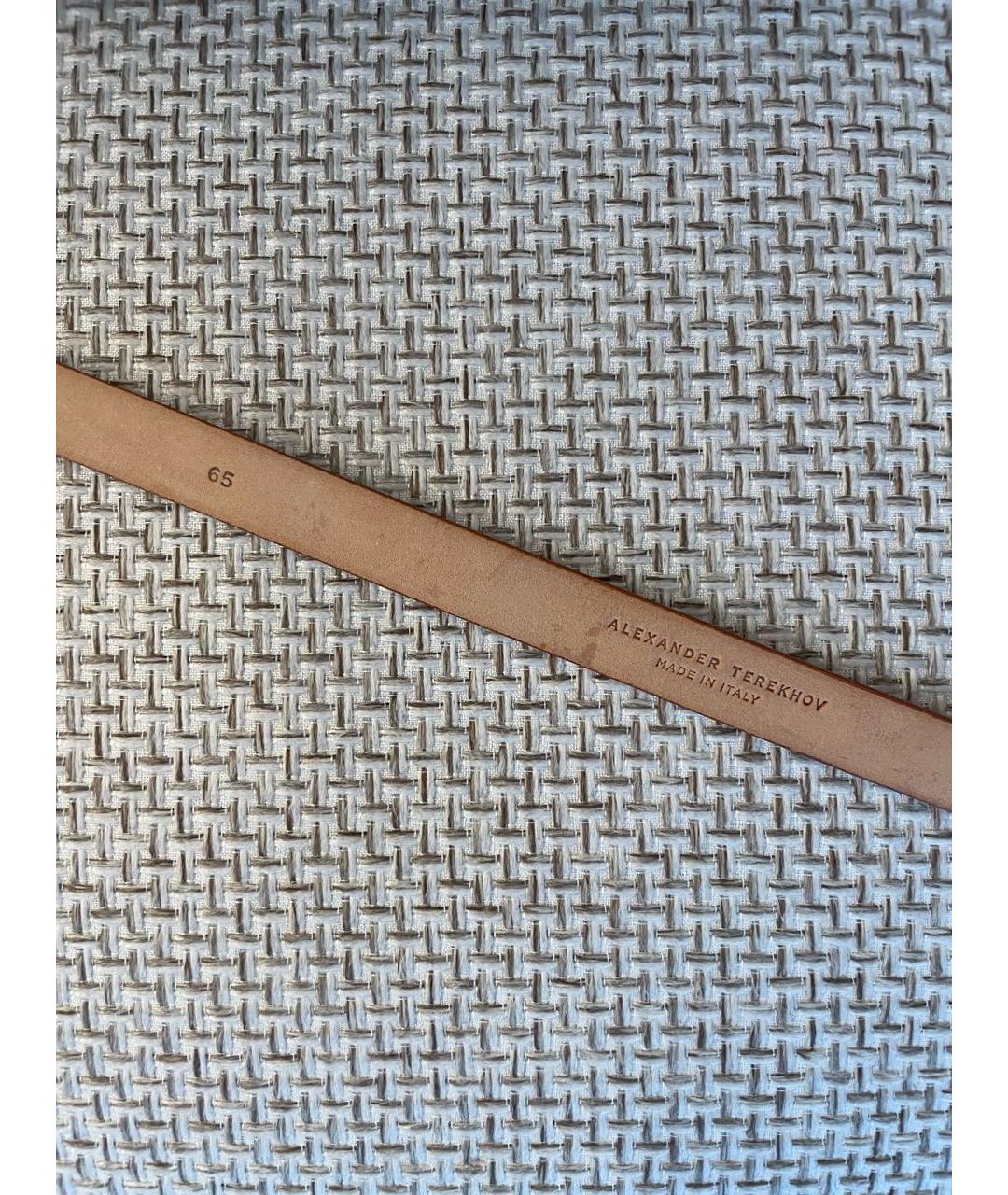 ALEXANDER TEREKHOV Коричневый кожаный ремень, фото 3