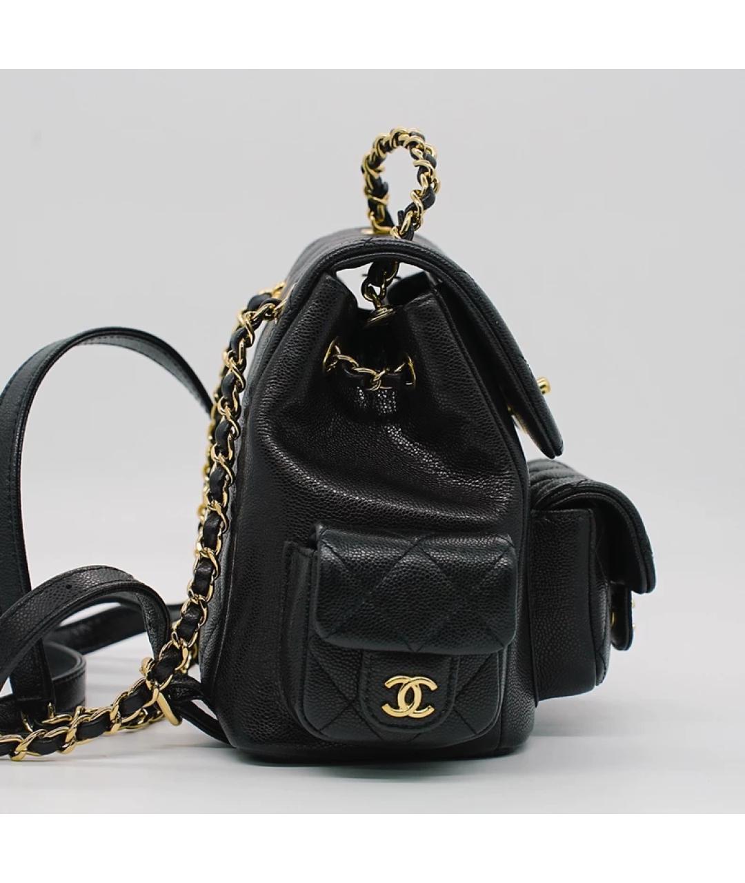 CHANEL Черный кожаный рюкзак, фото 5