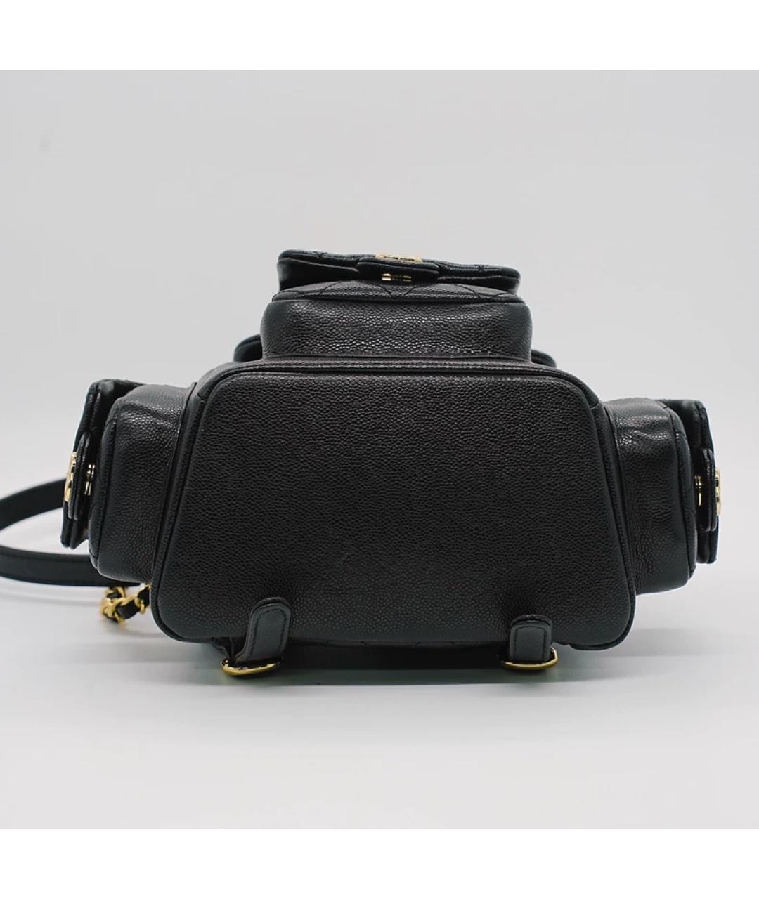 CHANEL Черный кожаный рюкзак, фото 7