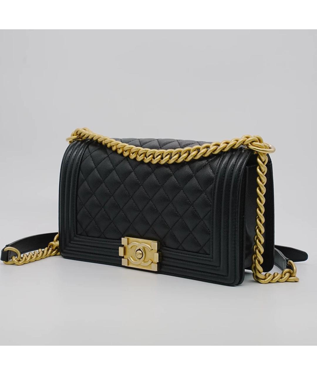 CHANEL Черная кожаная сумка через плечо, фото 3