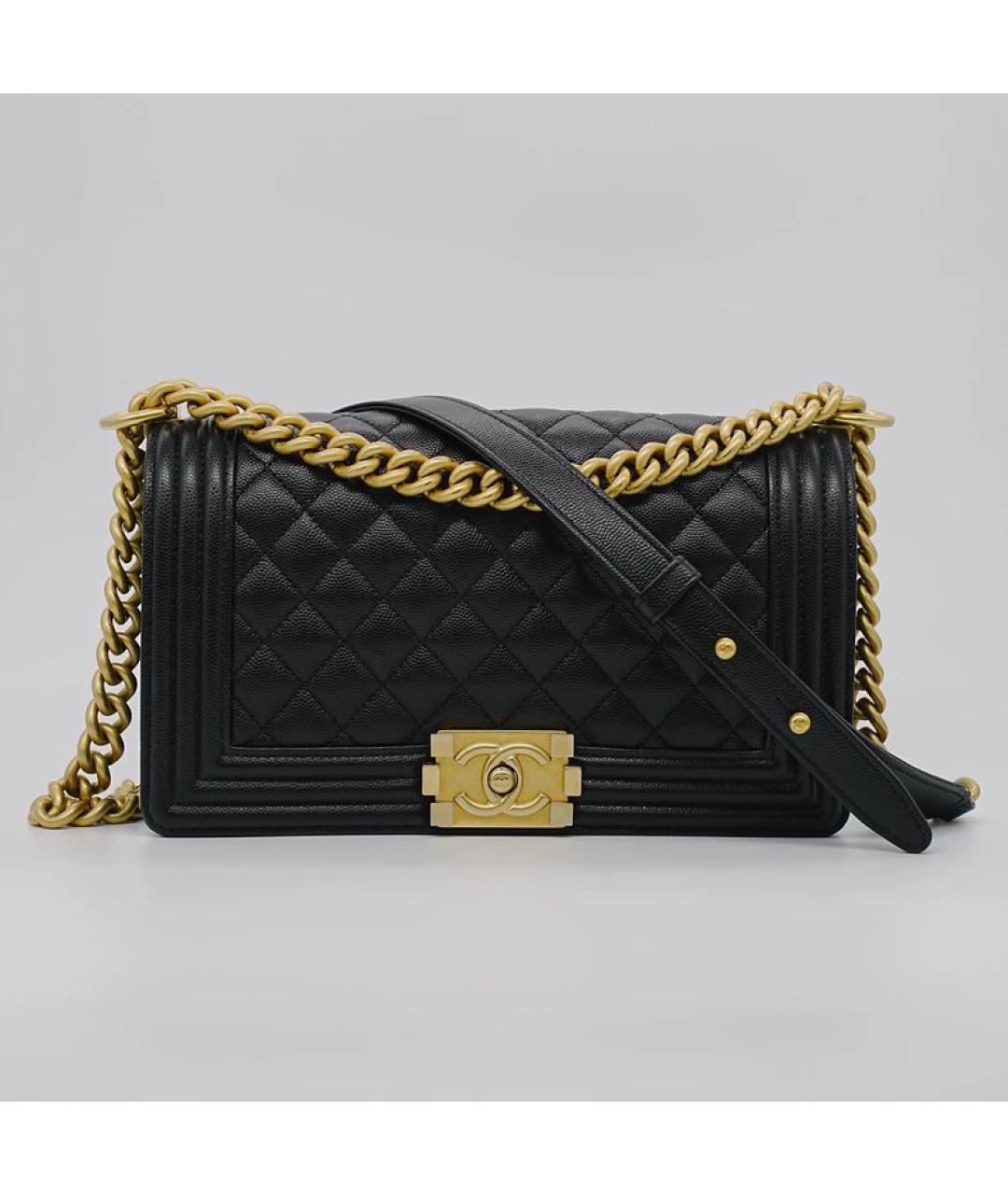CHANEL Черная кожаная сумка через плечо, фото 10