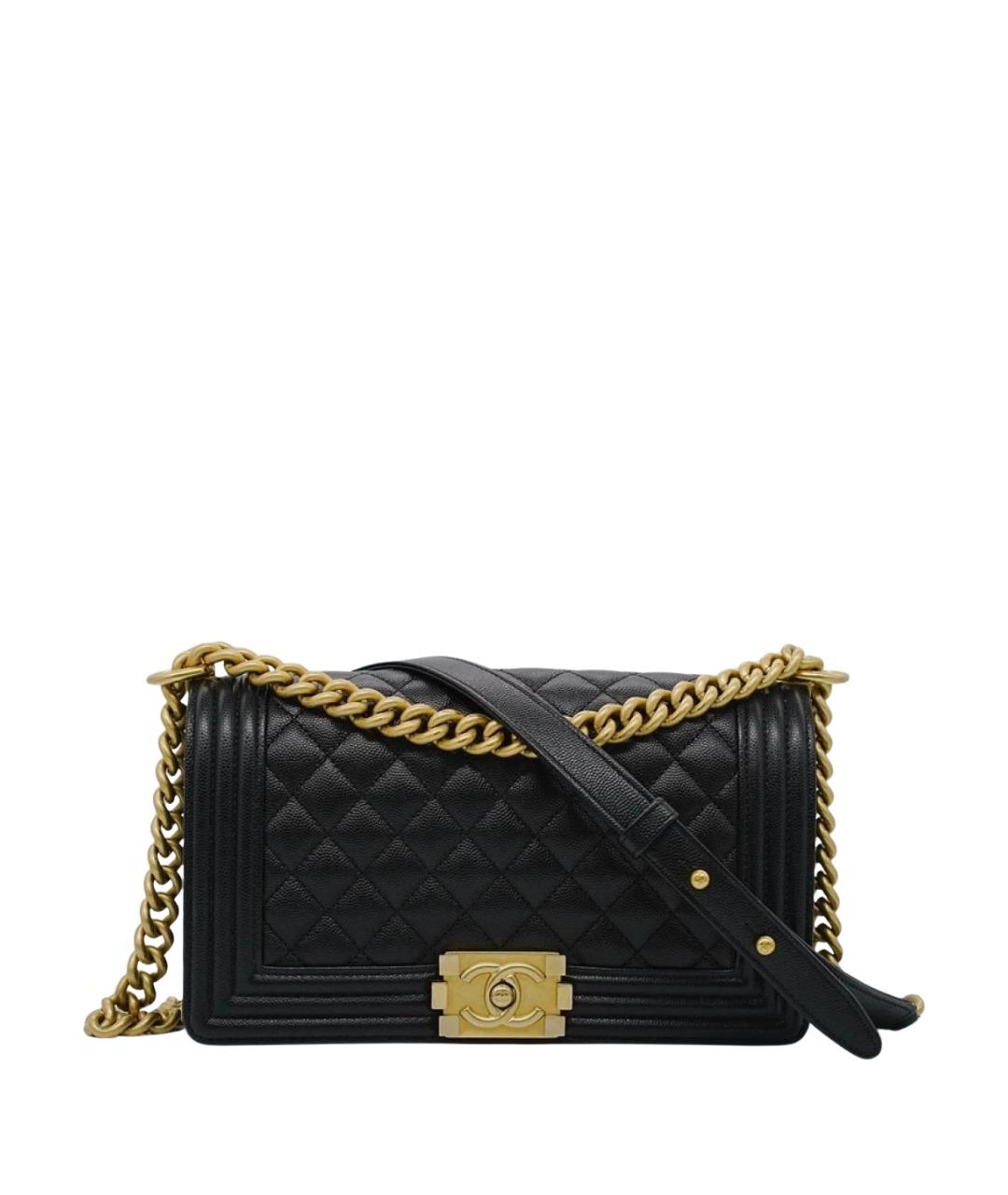 CHANEL Черная кожаная сумка через плечо, фото 1