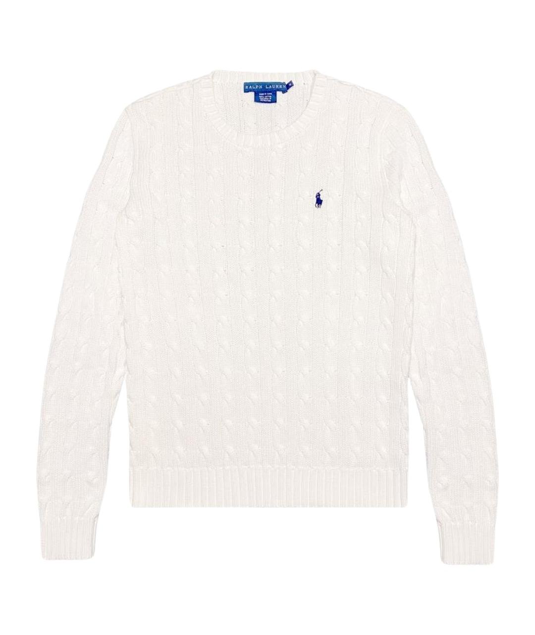 POLO RALPH LAUREN Белый хлопковый джемпер / свитер, фото 1
