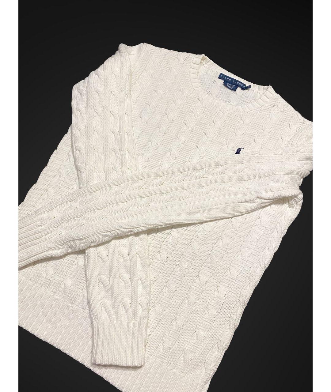 POLO RALPH LAUREN Белый хлопковый джемпер / свитер, фото 3